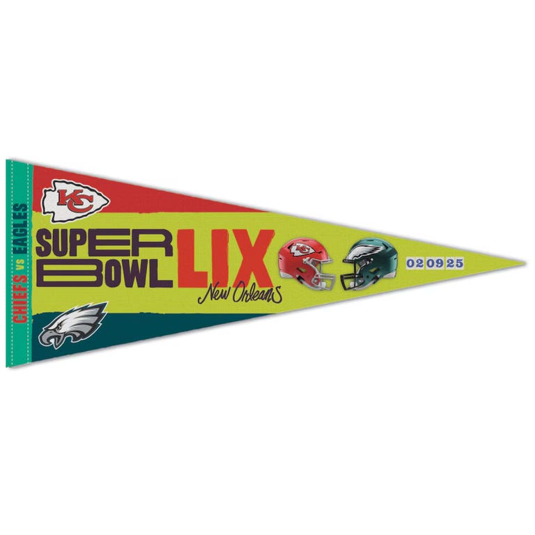 Philadelphia Eagles Vs Kansas City Chiefs Super Bowl LIX Premium 12x30"