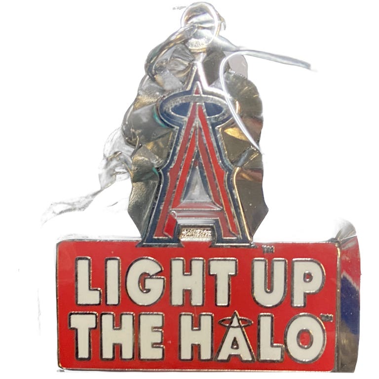 Los Angeles Angels Chrome Keychain