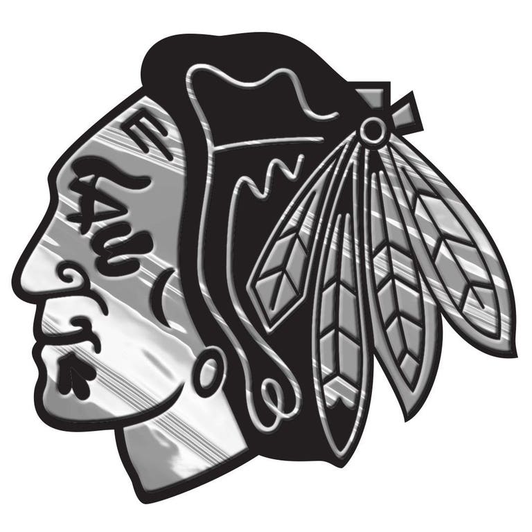 Chicago Blackhawks Silver Auto Emblem