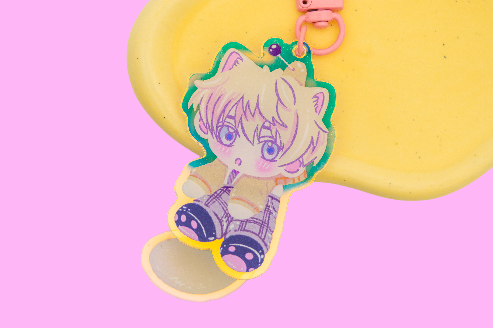 Kitty LADS Tail Wag Keychain