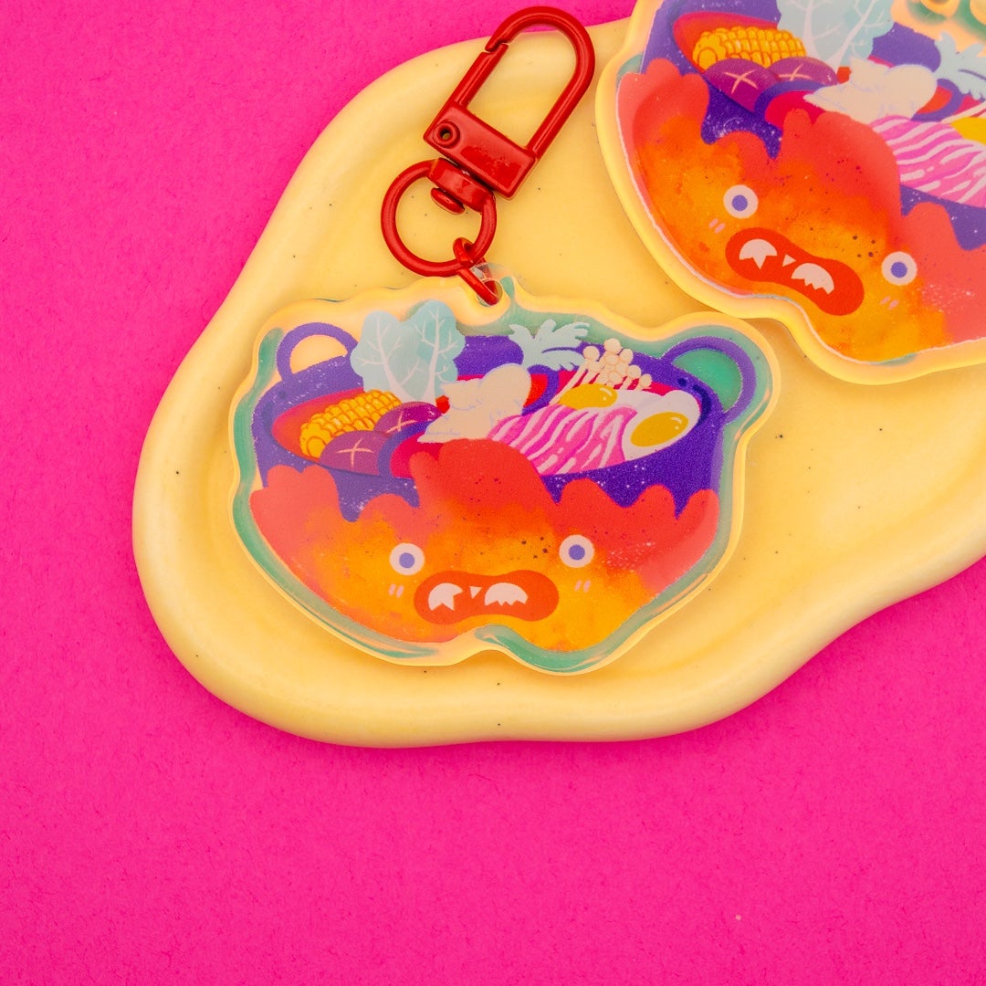 Calcifer Hotpot Keychain