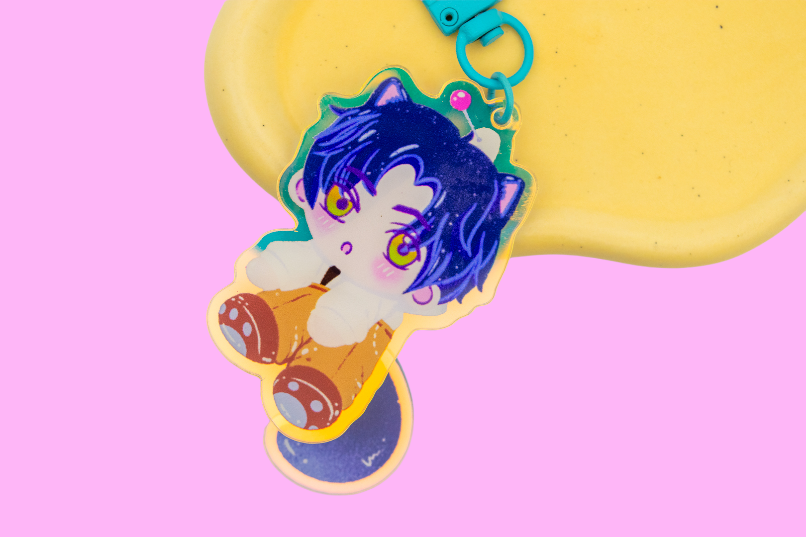 Kitty LADS Tail Wag Keychain