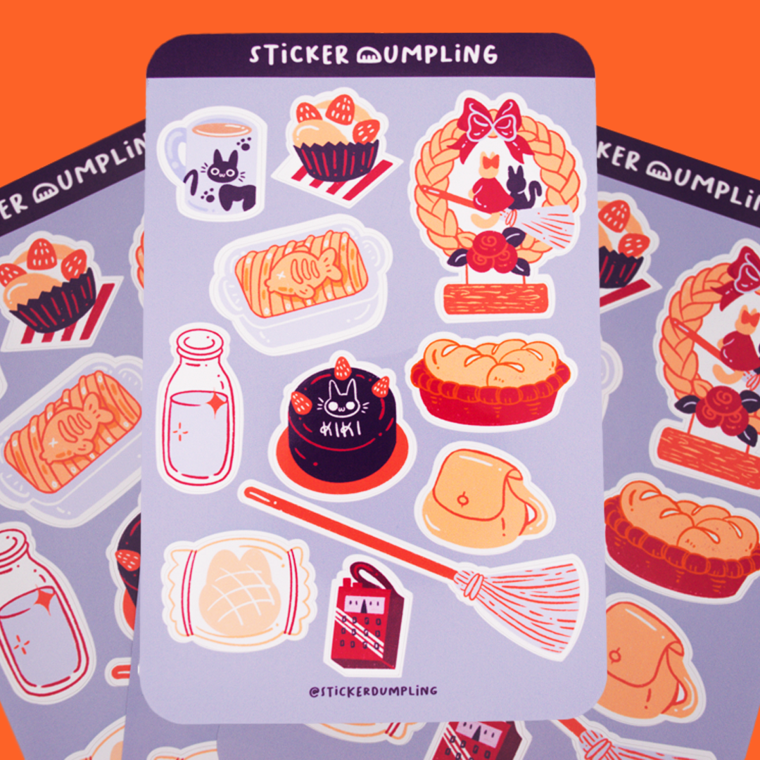 Kiki's Bakery Sticker Sheet