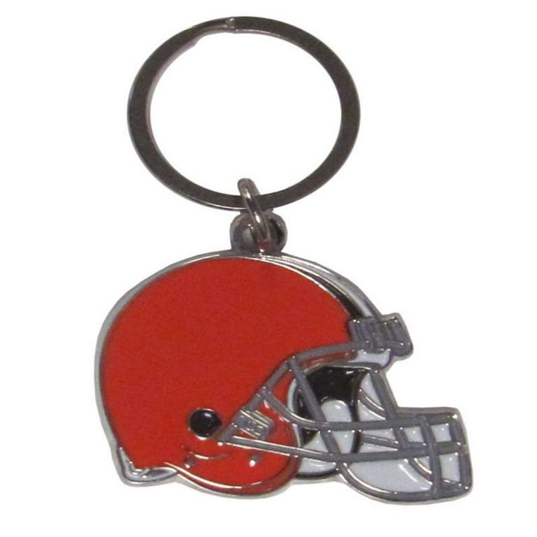 Cleveland Browns Chrome Cut Logo Keychain