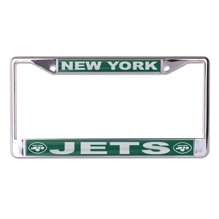New York Jets Chrome License Plate Frame with Acrylic Inserts