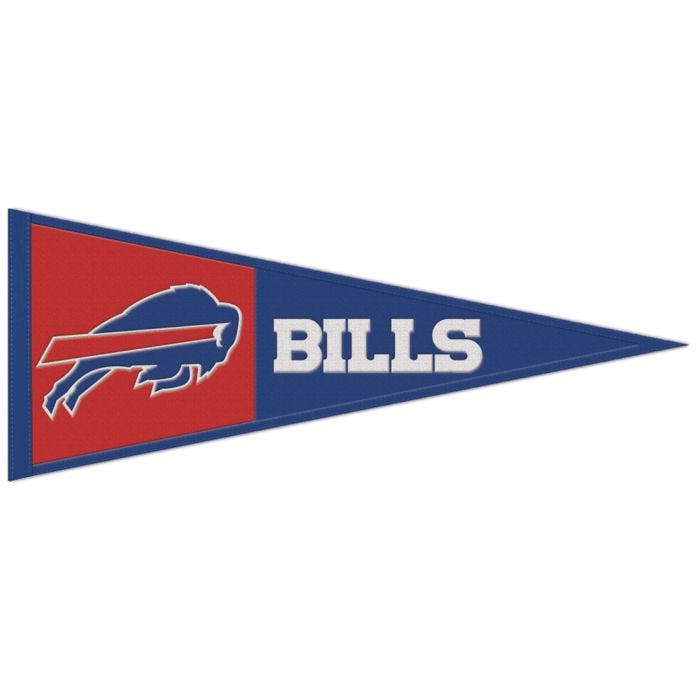 Buffalo Bills Embroidered Wool Logo Pennant 13x32"