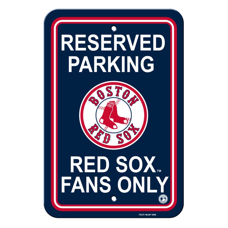 Boston Red Sox Sign Reserved Parking Sign 12x18"