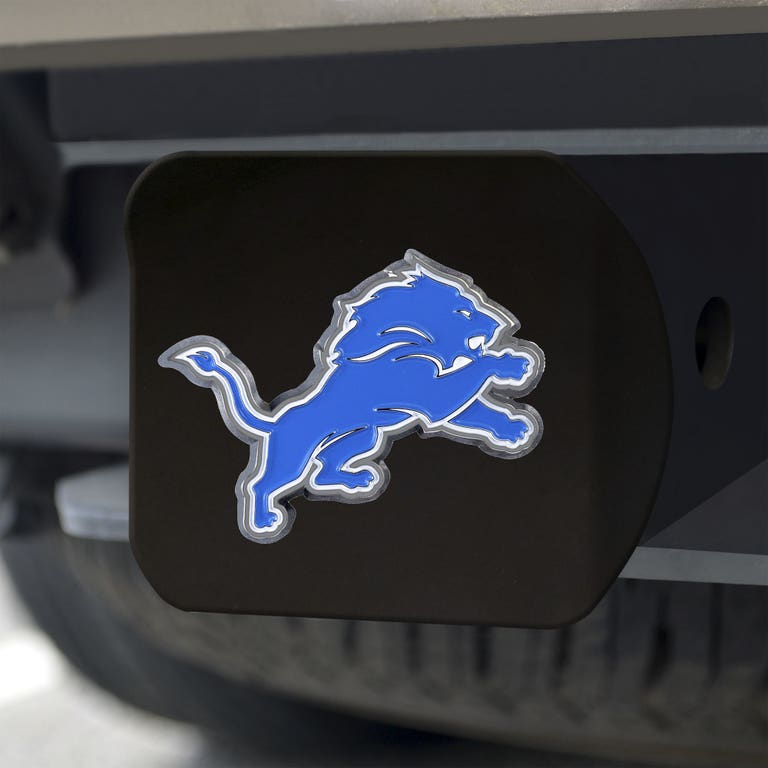 Detroit Lions Black Chrome Hitch Cover