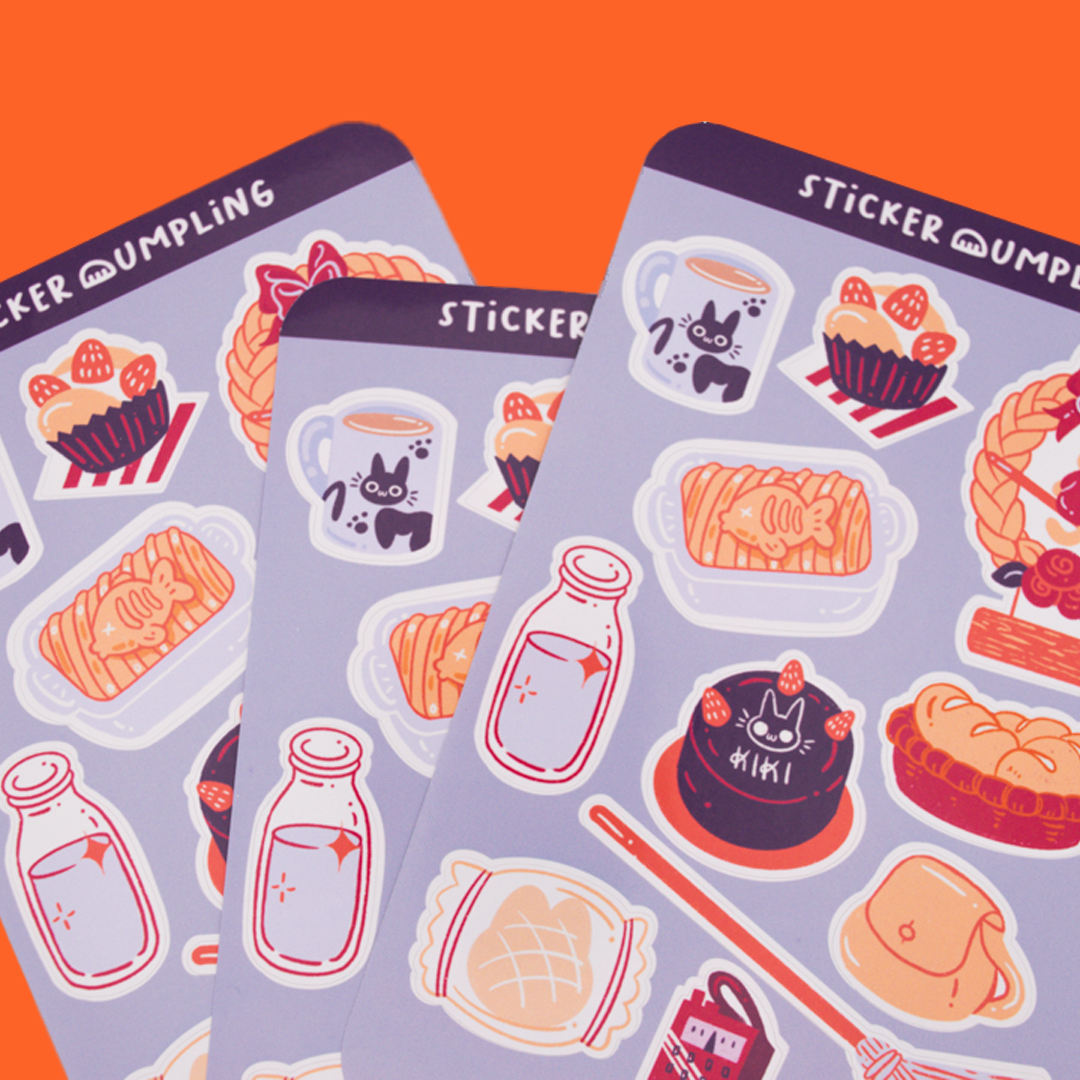 Kiki's Bakery Sticker Sheet