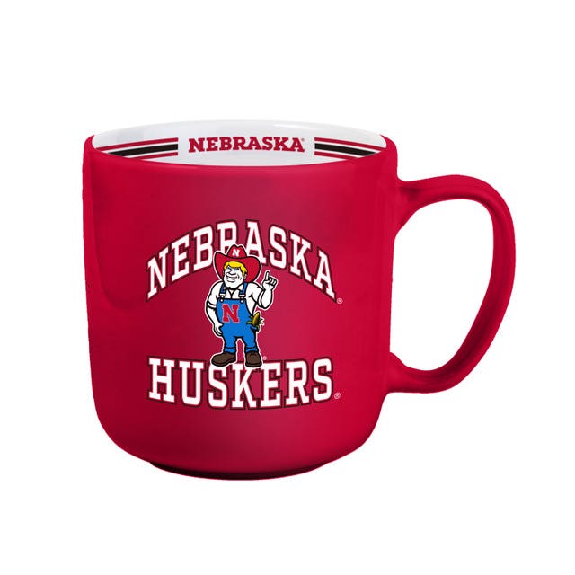 Nebraska Huskers Team Stripe Design Coffee Mug 15oz