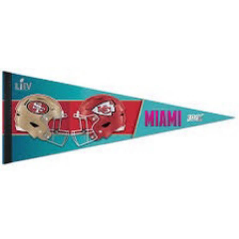 Kansas City Chiefs Vs San Francisco 49ers Super Bowl LIV Premium Pennant 12x30"