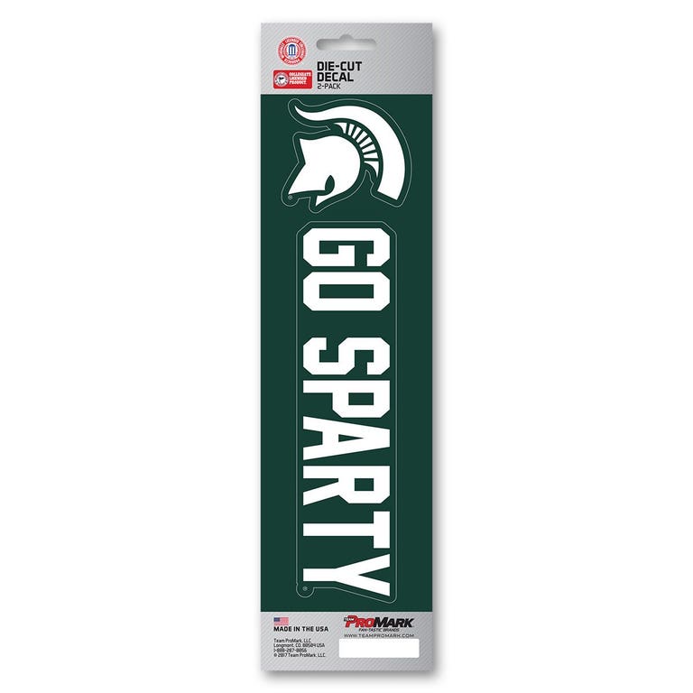 Michigan State Spartans Slogan Die Cut Decal 2pk