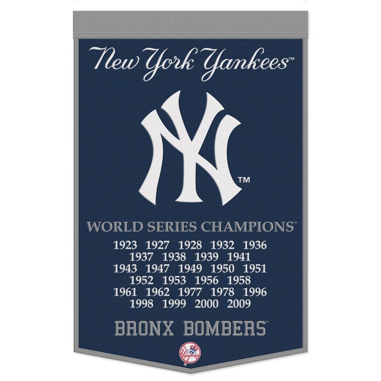 New York Yankees Wool Dynasty Championship Banner 24x38"