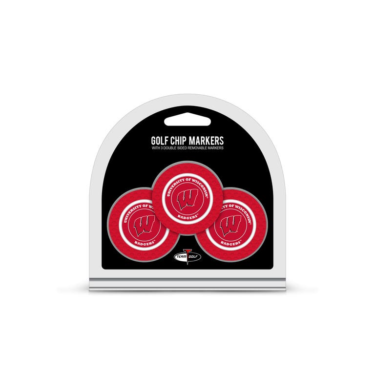 Wisconsin Badgers Golf Chip with Marker 3 Pack