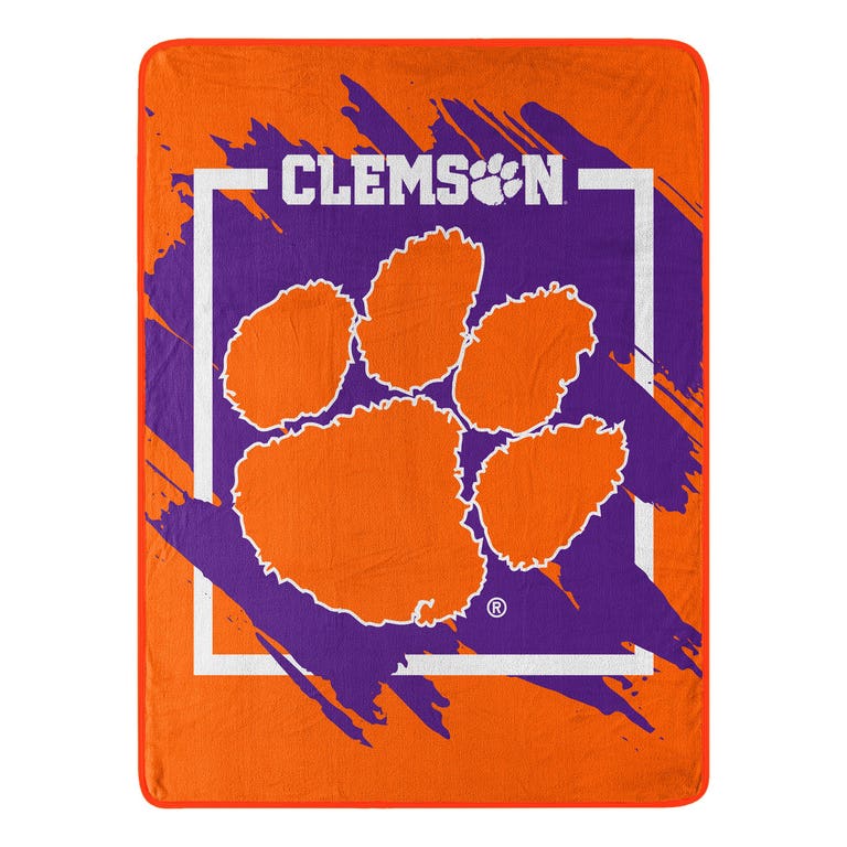 Clemson Tigers Micro Raschel Dimensional Design Blanket