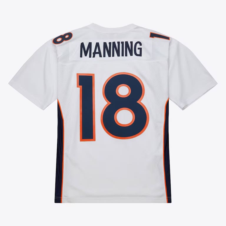 Denver Broncos 2015 Peyton Manning Mitchell and Ness White Jersey