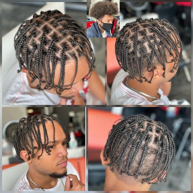 Male Braids (Braided Top with Shaved Sides)