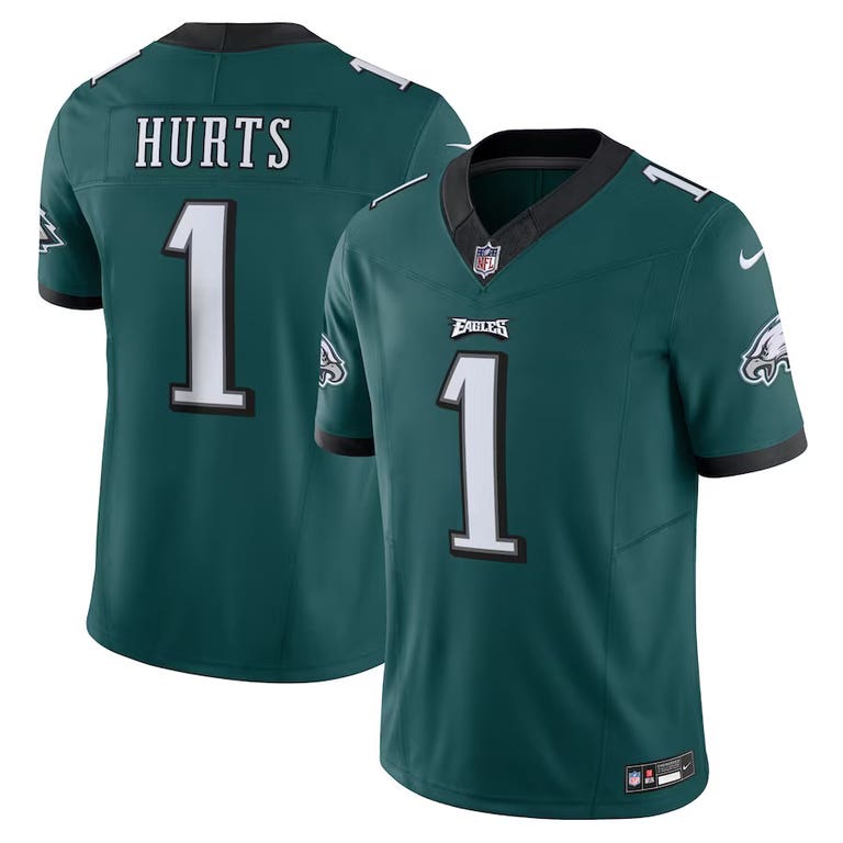 Philadelphia Eagles Jalen Hurts #1 Nike Home Limited F.U.S.E Jersey
