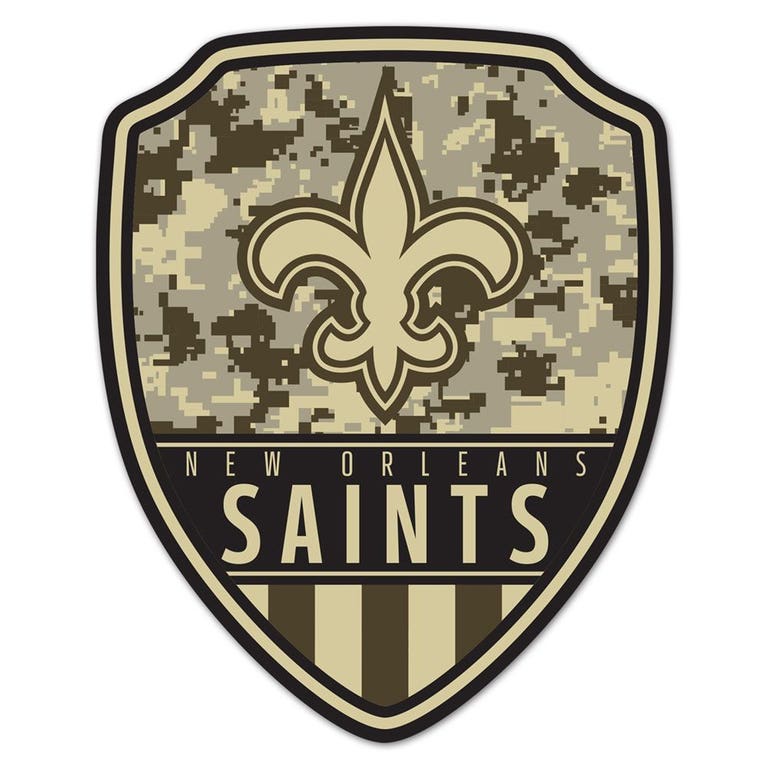 New Orleans Saints Wood Shield Shaped Sign - 11x14"