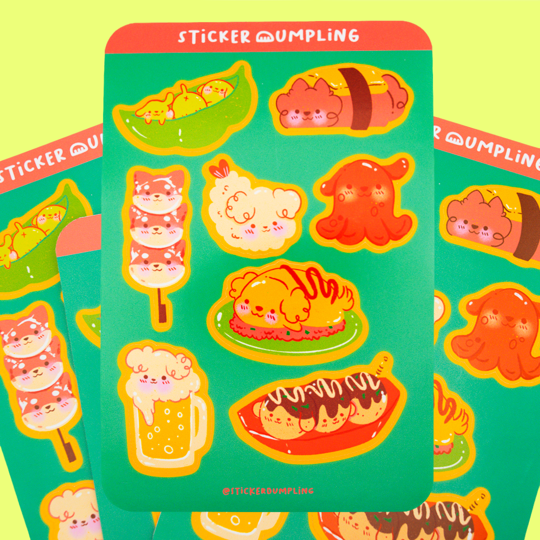 Doggo Izakaya Sticker Sheet