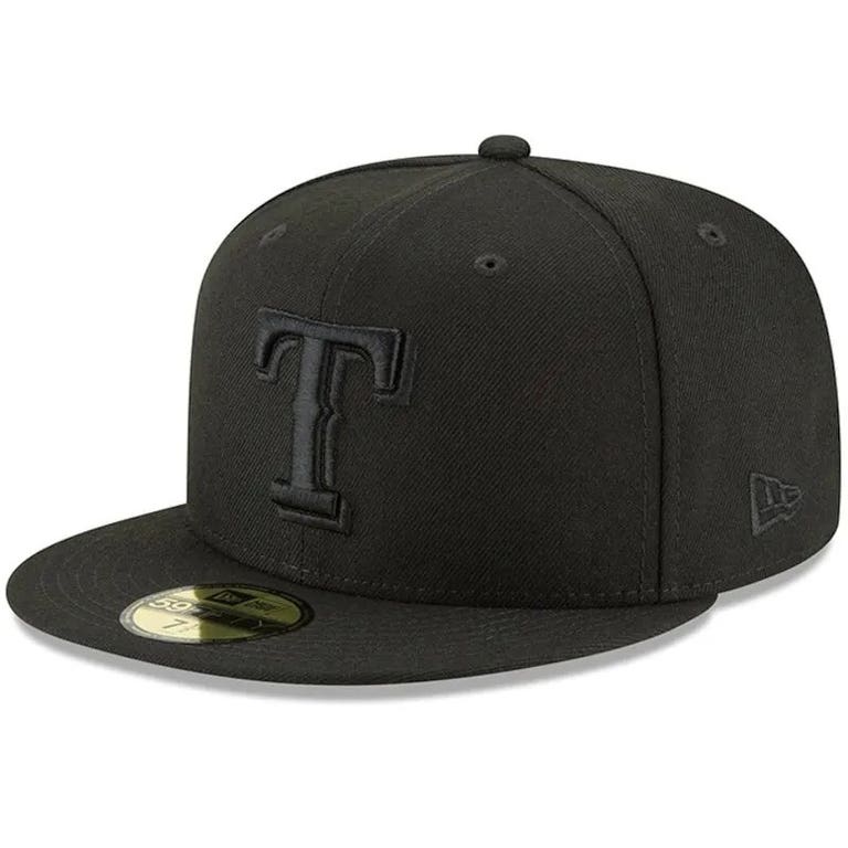 Texas Rangers New Era 59FIFTY Blackout Hat