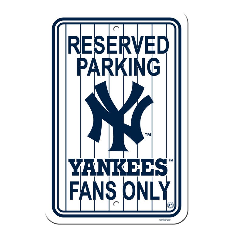 New York Yankees Sign Reserved Parking Sign 12x18" - Pinstripes