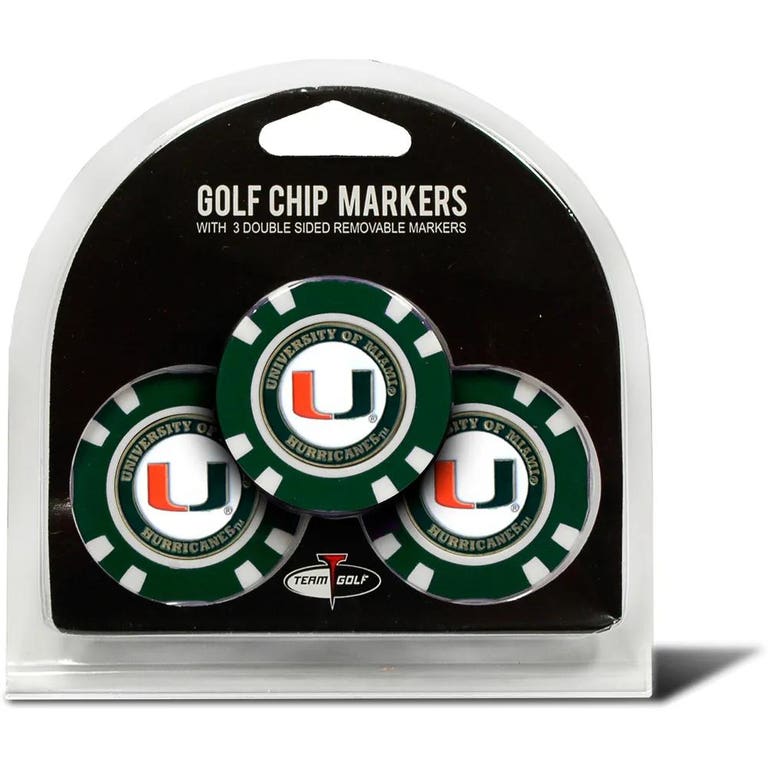 Miami Hurricanes Golf Chip with Marker 3 Pack