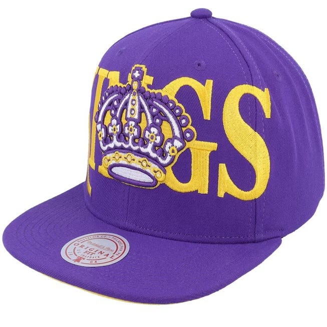 Los Angeles Kings Vintage Purple Mitchell and Ness Full Frontal Snapback Hat