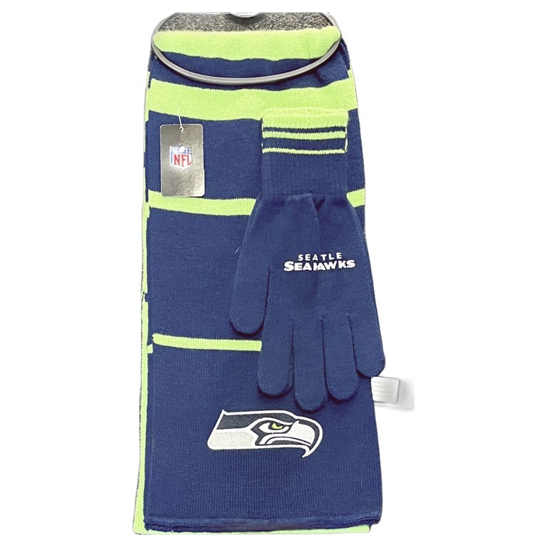 Seattle Seahawks Scarf and Gloves Set