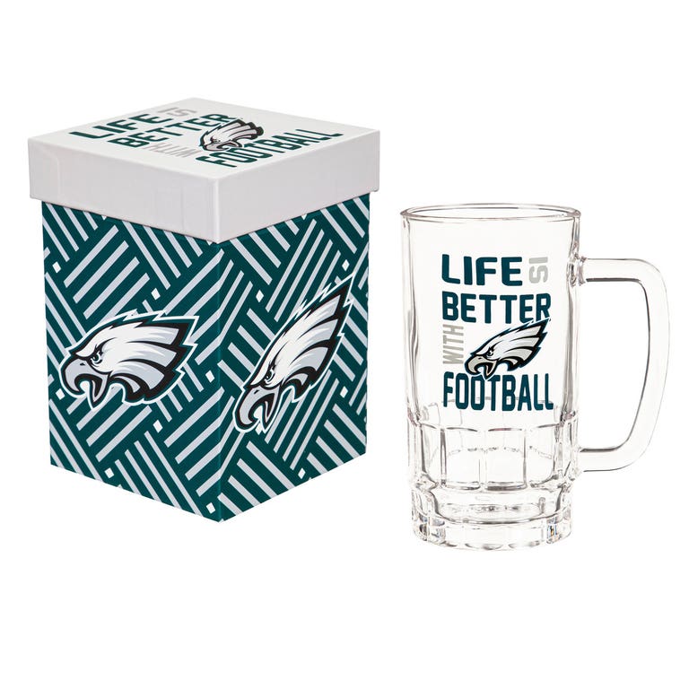 Philadelphia Eagles Glass Tankard Mug with Box 18oz
