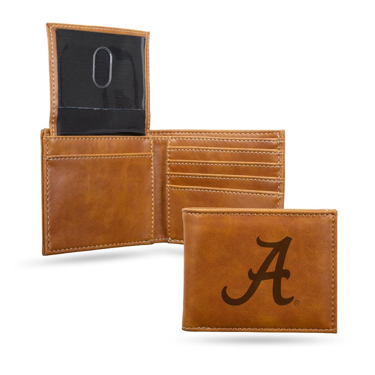 Alabama Crimson Tide Laser Engraved Billfold Leather Wallet