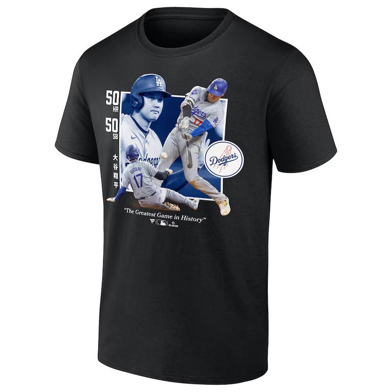 Los Angeles Dodgers Shohei Ohtani Black Official 50/50 Greatest Game Ever Shirt