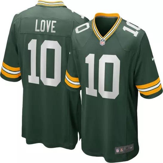 Green Bay Packers Jordan Love #10 Nike Home Game Jersey