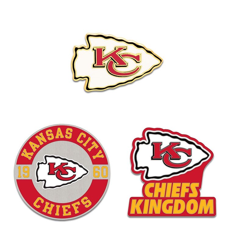Kansas City Chiefs Enamel Pin Set 3 Piece