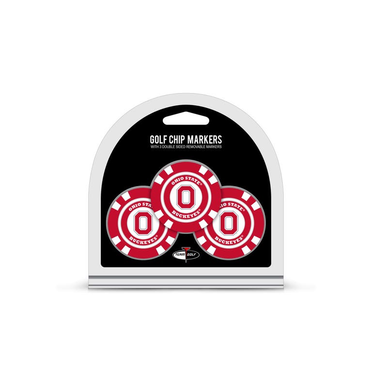 Ohio State Buckeyes Golf Chip with Marker 3 Pack