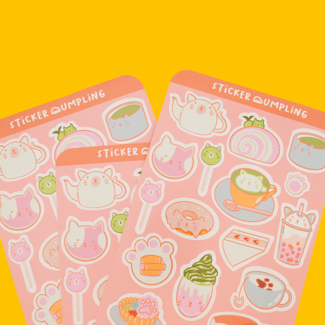 Cat Cafe Sticker Sheet