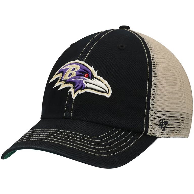 Baltimore Ravens Black Flagship '47Brand Trucker Snapback Hat
