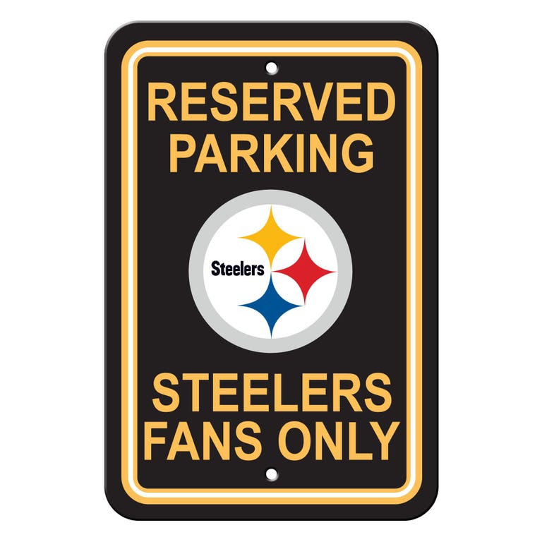 Pittsburgh Steelers Sign Reserved Parking Sign 12x18"