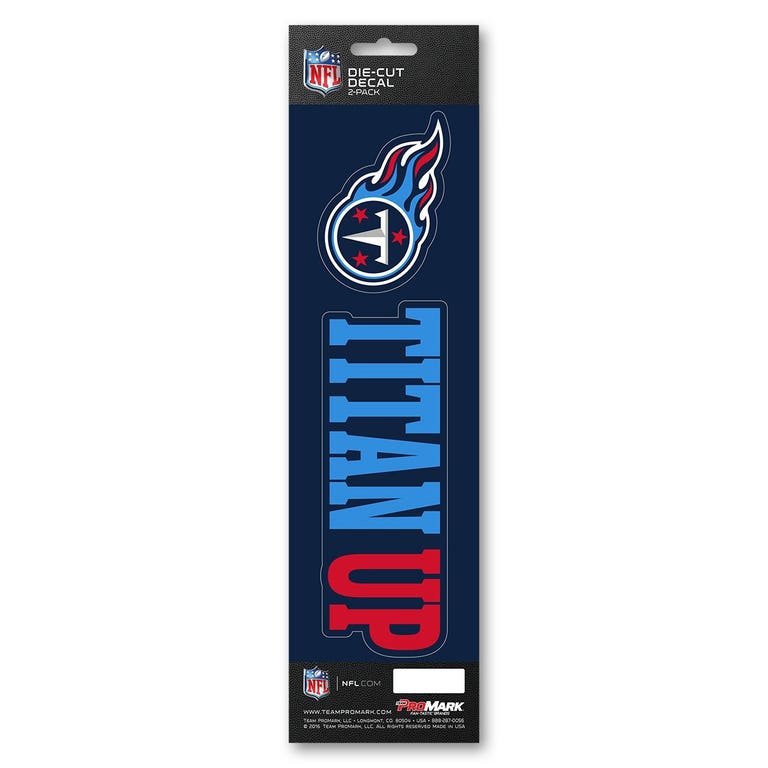 Tennessee Titans Slogan Die Cut Decal 2pk