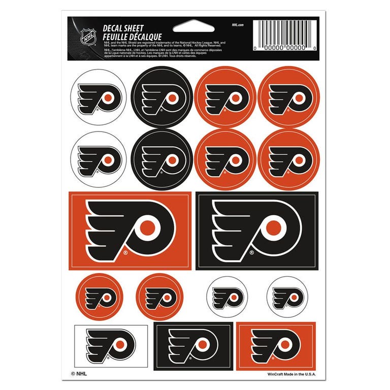 Philadelphia Flyers Vinyl Decal Sheet 5x7"