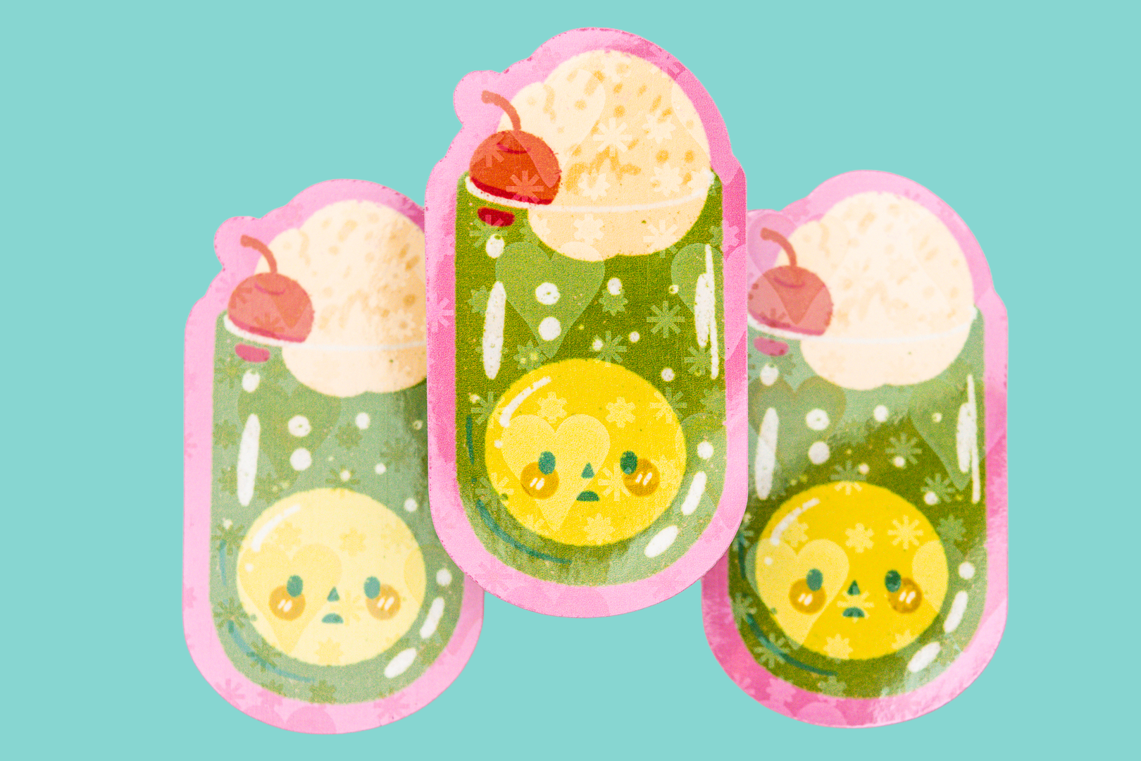 Smiski Melon Soda Sticker