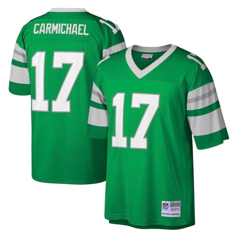 Philadelphia Eagles 1980 Harold Carmichael #17 Mitchell and Ness Kelly Green Jersey