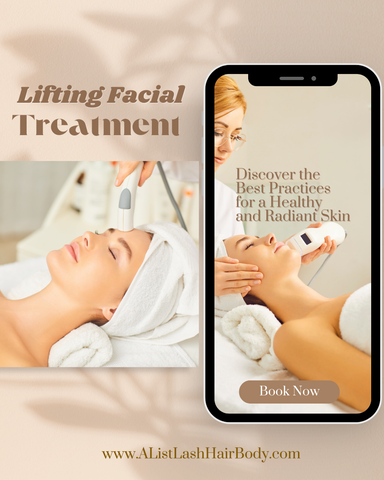 GLASS FACE LIFTING FACIAL WITH RED LIGHT THERAPY