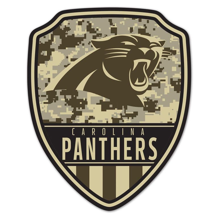 Carolina Panthers Wood Shield Shaped Sign - 11x14"