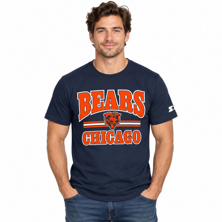 Chicago Bears Navy Blue Starter Endzone Shirt