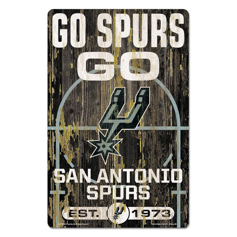 San Antonio Spurs Wood Slogan Sign 11x17"
