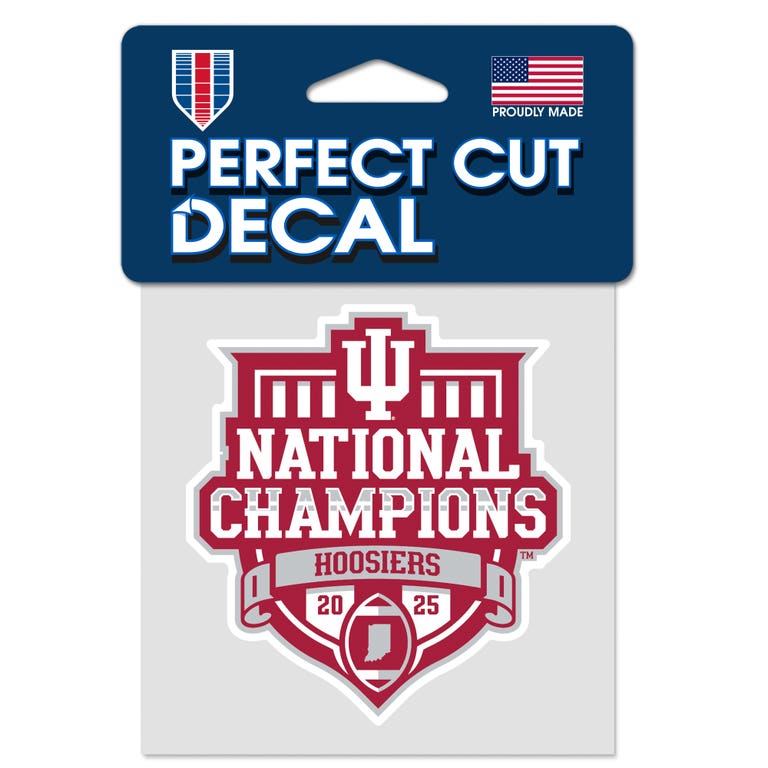 Indiana Hoosiers 2025 National Champions Perfect Color Decal 4x4"