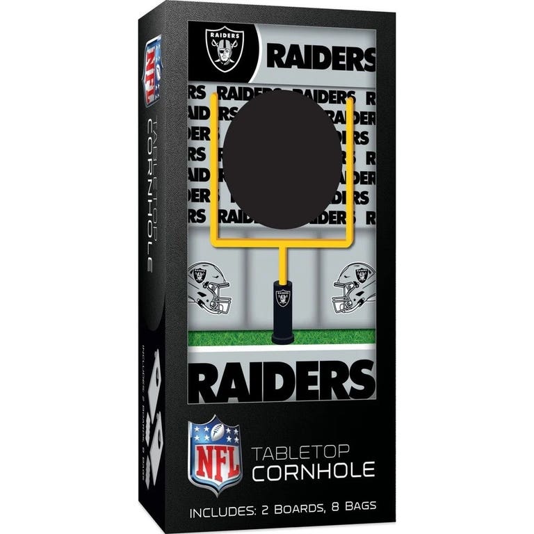 Las Vegas Raiders Mini Wooden Cornhole Game
