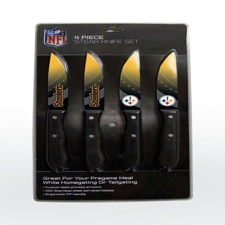 Pittsburgh Steelers Steak Knife 4 Pack Set