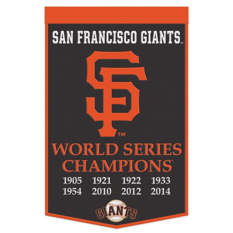 San Francisco Giants Wool Dynasty Championship Banner 24x38"